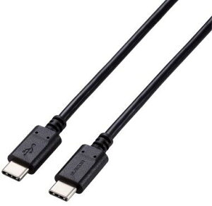ELECOM �G���R�� USB2.0�P�[�u��/C-C�^�C�v/PD�Ή�/5A�o��/100W/�R���p�N�g�R�l�N�^/1.0m/�u���b�N U2C-CC5PC10NBK