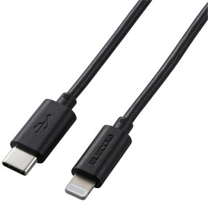 ELECOM �G���R�� USB-C to Lightning�P�[�u���i�X�^���_�[�h�j 1.0m MPA-CL10BK �u���b�N