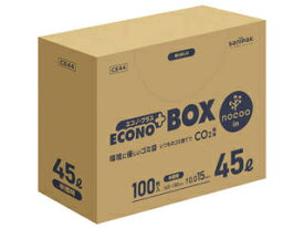 SANIPAK 日本サニパック エコノプラスBOXノクー45L100枚0.015mm CE44