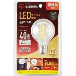 IRIS OHYAMA �A�C���X�I�[���} LED�d�� �~�j�{�[���� ���` �d���F (440lm) LDG4L-G-E17-FC