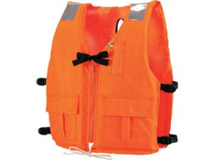 OCEAN LIFE/オーシャン・ライフ 作業用ライフジャケット 背開式 オレンジ TYPE A フリーサイズ DX-5-OR