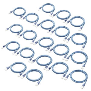 ELECOM GR LANP[u/CAT5eΉ/EU RoHSwߏ/ܐ܂h~/ȈՃpbP[W/1m/u[/20Zbg LD-CTT/BU1/RS2