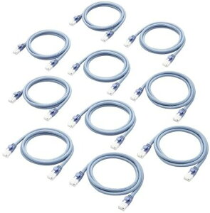 ELECOM エレコム 納期5月中旬 LANケーブル/CAT6対応/爪折れ防止/簡易パッケージ/1m/ブルー/10個セット LD-GPT/BU1/RS1