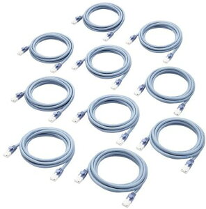 ELECOM �G���R�� LAN�P�[�u��/CAT6�Ή�/EU RoHS�w�ߏ���/�ܐ܂�h�~/�ȈՃp�b�P�[�W/2m/�u���[/10�Z�b�g LD-GPT/BU2/RS1