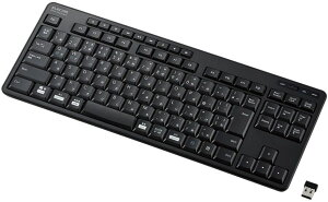 ELECOM �G���R�� �R���p�N�g�L�[�{�[�h/����(2.4GHz)/�É��݌v/�R��/�u���b�N TK-FDM115SKTBK