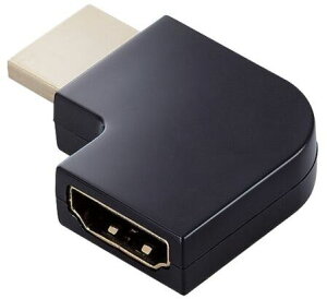 ELECOM エレコム HDMI延長アダプター/L字左/AF-AM/スリムタイプ/ブラック AD-HDAABS04BK