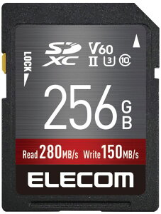 ELECOM GR SDXCJ[h f[^T[rXt UHS-II V60 256GB MF-FS256GU23V6R