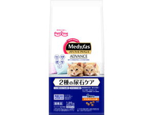 PETLINE ペットライン メディファスアドバンス 2種の尿石ケア 1歳から チキン&フィッシュ味 1.25kg(250g×5)