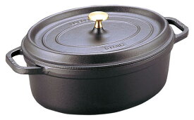 staub ストウブ 〔ホーロー鍋〕 RST3510 ピコ・ココット オーバル(41cm)/ブラック プロユース（業務用）として販売されている国内正規販売ルートの商品です。家庭用に付属されている生涯保証書（シリアルナンバー）は付属されておりません。予めご了承ください。