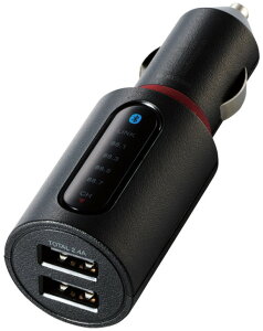 ELECOM �G���R�� FM�g�����X�~�b�^�[/Bluetooth/USB2�|�[�g�t/2.4A/�u���b�N LAT-FMBT03BK