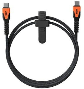 Urban Armor Gear UAG USB Type-C to Type-C �P�[�u�� ���ϋv KEVLAR CORE �u���b�N/�I�����W UAG-CBL-CC-BK/OR