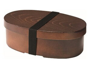 Kakusee カクセー 曲げわっぱ風弁当箱 小判型 茶