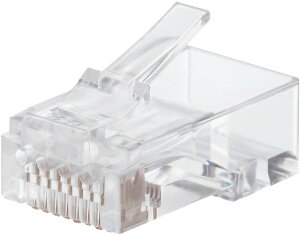 ELECOM �G���R�� RJ45�R�l�N�^/CAT6�ECAT6A�Ή�/�P���E�������Ή�/100���� LD-6RJ45T100