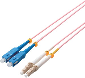 ELECOM �G���R�� �L�����Z���s���i ���t�@�C�o�[�P�[�u��/�}���`���[�h/10G/LC-SC/1m OC-LCSC5OM3/1