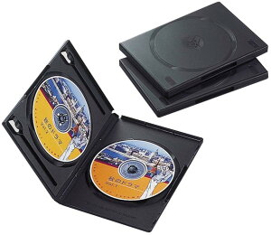 ELECOM �G���R�� DVD�g�[���P�[�X (2�����[�^�C�v�j 3���Z�b�g �u���b�N CCD-DVD04BK