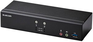 ELECOM GR p\Rؑ֊(KVM)/DisplayPort/2|[g KVM-NDUS2