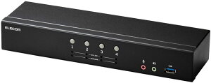 ELECOM GR p\Rؑ֊(KVM)/DisplayPort/4|[g KVM-NDUS4