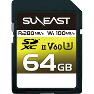 SUNEAST サンイースト SDXCカード SUNEAST ULTIMATE PRO SD UHS-II V60カード 64GB SE-SDU2064GC280 DGP…