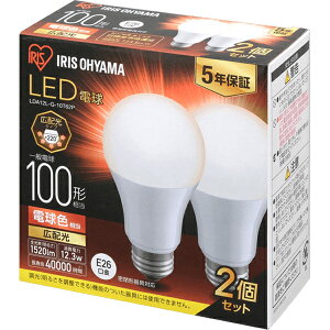 IRIS OHYAMA �A�C���X�I�[���} LED�d�� E26 �L�z��2P�d���F100�`(1520lm) LDA12L-G-10T62P