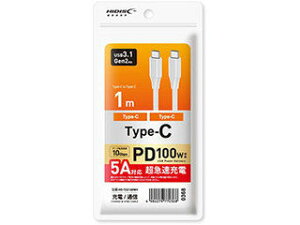 HIDISC HIDISC PD100WΉ }[d 5AΉ USB Type-C to Type-CP[u 1m zCg HD-TCC100WH
