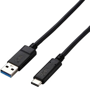 ELECOM �G���R�� USB3.1�P�[�u��/Gen2/A-C�^�C�v/�F�ؕi/3A�o��/0.5m/�u���b�N USB3-AC05NBK