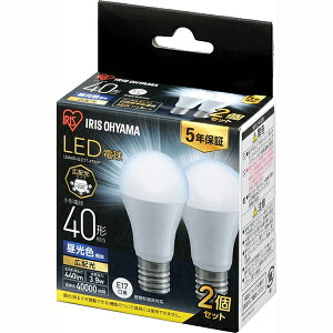 IRIS OHYAMA �A�C���X�I�[���} LED�d�� E17 �L�z��2P �����F 40�`(440lm) LDA4D-G-E17-4T62P