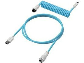 HyperX ハイパーエックス コイルケーブル 対応プラットフォームPC USB-C ライトブルー・ホワイト 6J680AA