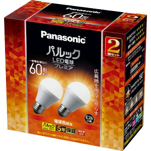 Panasonic pi\jbN pbN LEDd v~A 7.0W 2 dF/E26/ʓd60`/810 lm/LDA7LGSK6CF2T