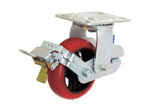 INOAC/イノアック車輪 バネ付き牽引車輪(ウレタン車輪タイプ 自在金具ストッパー付 Φ150) KTU-150WJS-BS