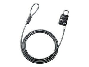 サンワサプライ ワイヤー一体型ダイヤル錠(ブラック) SLE-32S