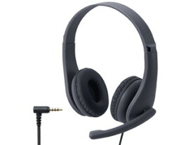 ELECOM エレコム こども専用ヘッドセット 有線 4極ミニプラグ 両耳オーバーヘッドタイプ HS-KD01TBK ブラック 耳に優しいこどもヘッドセット