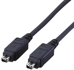 ELECOM �G���R�� IEEE1394�P�[�u���i4�s��-4�s���j 1.0m �u���b�N IE-441BK