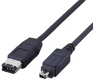 ELECOM �G���R�� IEEE1394�P�[�u���i6�s��-4�s���j 1.0m �u���b�N IE-461BK