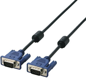 ELECOM �G���R�� EU RoHS�w�ߏ��� D-Sub15�s���i�~�j�j�P�[�u���i�I�X-�I�X�j 2.0m CAC-20BK/RS