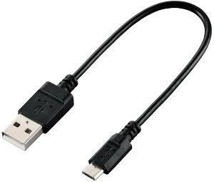 ELECOM �G���R�� microUSB�P�[�u��/USB2.0/�G�R�p�b�P�[�W/0.15m/�u���b�N U2C-JAMB015BK