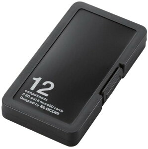 ELECOM GR J[hP[X/CfbNX䎆t/SD6+microSD6[/ubN CMC-SDCPP12BK