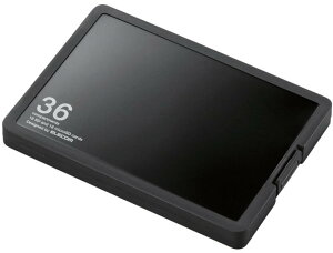ELECOM エレコム メモリカードケース/インデックス台紙付き/SD18枚+microSD18枚収納/ブラック CMC-SDCPP36BK