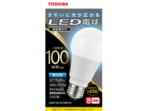 TOSHIBA  LEDd 10.8W S F6500K A` E26 100W` 1520lm LDA11D-G/100V1E
