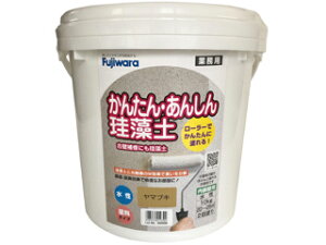 Fujiwara フジワラ化学 ローラーで塗れる! かんたん・あんしん珪藻土 10kg ヤマブキ