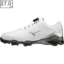 ミズノ mizuno メンズ ゴルフシューズ ジェネム SL BOA 27cm 03：ホワイト×シルバー 51GQ2205