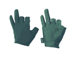 OTAFUKU GLOVE おたふく手袋 フーバー シンセティックレザーグローブ 3フィンガーレスモデル ブラック Mサイズ FB-62-BK-M