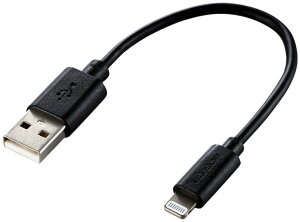 ELECOM �G���R�� �X�^���_�[�hLightning�P�[�u�� 0.1m MPA-UAL01BK �u���b�N