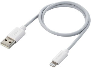 ELECOM �G���R�� �X�^���_�[�hLightning�P�[�u�� 0.5m MPA-UAL05BK �z���C�g
