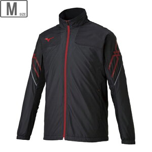 ミズノ mizuno 【メンズ】MCL 中綿ブレスサーモウォーマージャケット【ブラック×レッド】【Mサイズ】 32ME1631