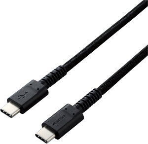 ELECOM �G���R�� �X�}�z�E�^�u���b�g�pUSB�P�[�u��/USB(C-C)/���ϋv/PD�Ή�/�F�ؕi/2.0m/�u���b�N MPA-CCS20PNBK