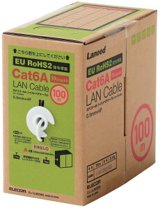 ELECOM GR Cat6A LANP[u zCg 100m LD-GPAL/WH100RS
