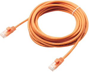 ELECOM �G���R�� CAT6���� Gigabit ���炩LAN�P�[�u�� 5m �I�����W LD-GPY/DR5