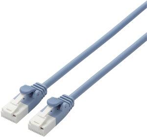 ELECOM �G���R�� ���炩LAN�P�[�u��/CAT6A/�ܐ܂�h�~/1.5m/�u���[ LD-GPAYT/BU15
