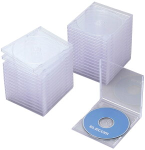 ELECOM エレコム Blu-ray/DVD/CDプラケース/1枚収納/30パック/クリア CCD-JSCN30CR