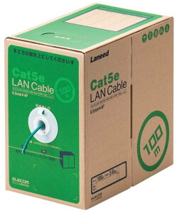 ELECOM GR RoHSΉLANP[u/CAT5E/100m/O[/ȈՃpbP[W LD-CT2/DG100/RS